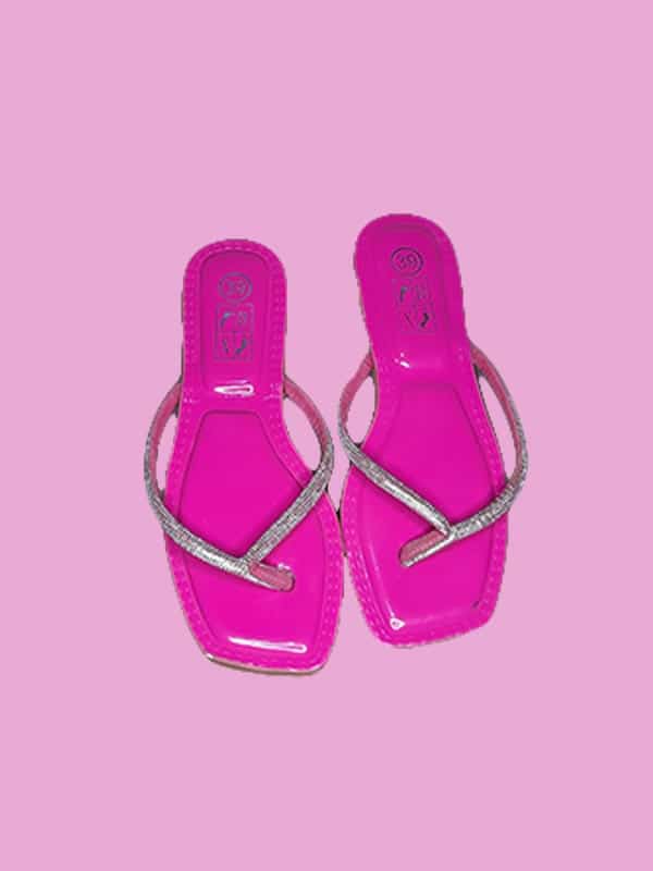 nu pieds rose poudré